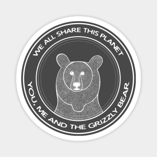 Grizzly Bear - We All Share This Planet - dark colors Magnet